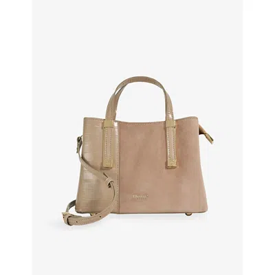 Dune Womens Grey Croc Synthetic Dinkydorry Mini Faux-leather Tote Bag