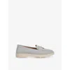 Dune Womens  Grinning Charm-detail Suede Loafers In Grey Suede