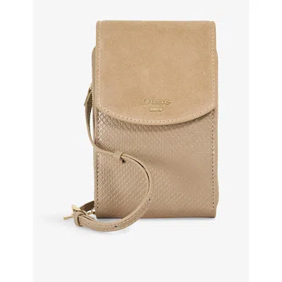 Dune Womens Grey Synthetic Sunrise Faux-leather Phone Cross-body Bag