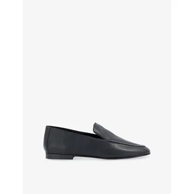 Dune Womens Gurl Leather Loafers Black Leather Eur 36 / 3 Uk