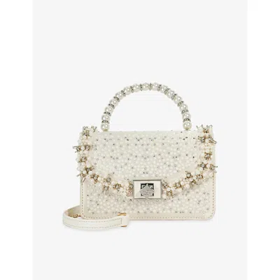 Dune Womens  Bridesmaid Woven Top-handle Bag In White