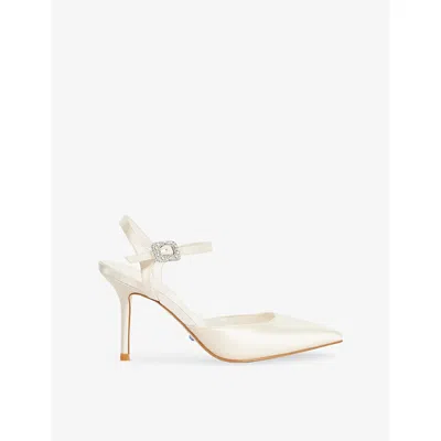 Dune Womens Ivory Satin Celebrant Satin Court Shoes Eur 41 / 8 Uk In White