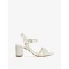 Dune Womens  Gemateria Satin Heeled Sandal In Ivory Satin