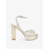 Dune Womens Ivory Satin Mymuse Satin Platform Sandals Eur 37 / 4 Uk