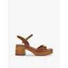 Dune Womens  Jeane Leather Heeled Sandals