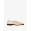 Dune Womens  Gilmour Penny-embellished Leather Loafers In Lemon Leather