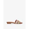 Dune Womens  Leti Raffia Sandals In Multi Fabric