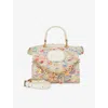 Dune Womens Multi Fabric Slight Chain-embellished Tweed Top-handle Bag In Multi Fabric