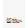 Dune Womens  Glair Snaffle Raffia Flat Leather Loafers