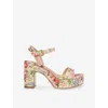 Dune Womens  Monotone Raffia Platform Sandals In Multi Raffia