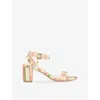 Dune Womens Multi Synthetic Memee Mid Block-heel Woven Sandals Eur 41 / 8 Uk