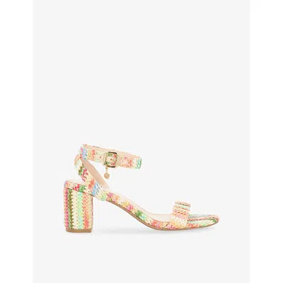 Dune Womens Multi Synthetic Memee Mid Block-heel Woven Sandals Eur 41 / 8 Uk
