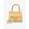 Dune Womens Natural Rattan Basket Diadem Small Rattan Basket Bag