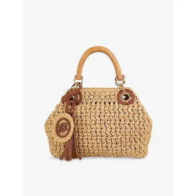 Dune Womens Natural Synthetic Raffia Daiquri Small Raffia Grab Bag