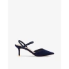DUNE DUNE WOMEN'S NAVY-SUEDE CLASSICAL SUEDE SLINGBACK COURTS