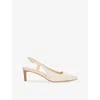 Dune Womens  Dancing Mono Woven Heeled Courts In Nude Fabric