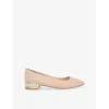 Dune Womens Nude Suede Ballerina Suede Ballet Flats Eur 39 / 6 Uk