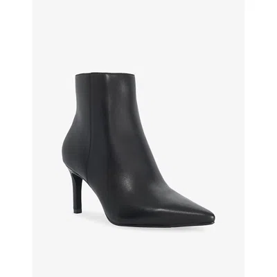 Dune Womens Obsessively Leather Heeled Ankle Boots Black Leather Eur 36 / 3 Uk