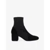 Dune Womens Black Suede Olianna Suede Ankle Boots Eur 40 / 7 Uk In Black