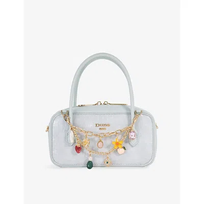 Dune Womens Pale Blue Leather Song Charm Leather Top Handle Bag