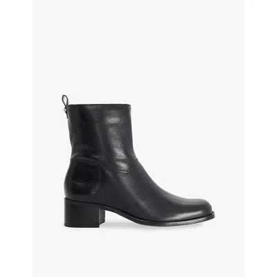 Dune Womens Peya Leather Ankle Boots Black Leather Eur 39 / 6 Uk