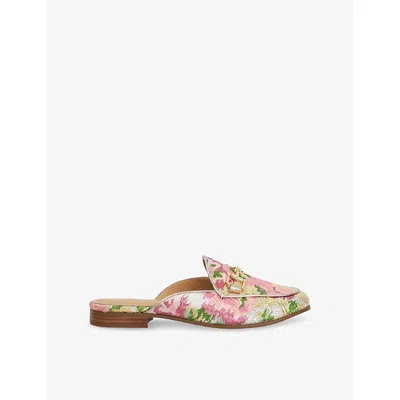 Dune Womens  Glairing Jacquard Loafers In Pink Fabric
