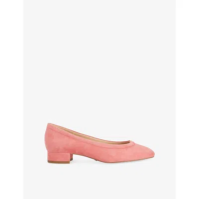 Dune Womens Pink Suede Approve Suede Ballet Flats Eur 40 / 7 Uk In Multi