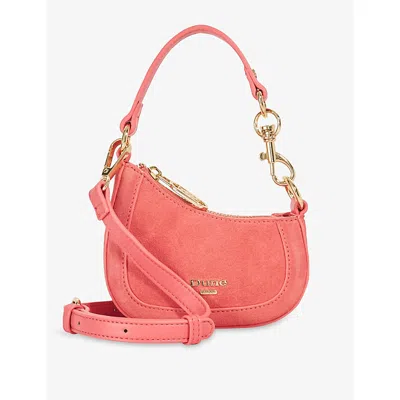 Dune Womens Pink Suede Selection Suede Mini Bag