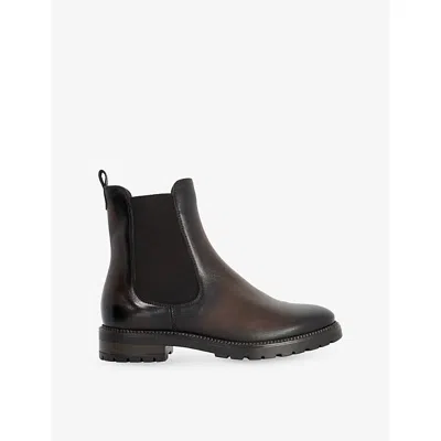 Dune Womens Poema Leather Chelsea Boots Brown Leather Eur 41 / 8 Uk