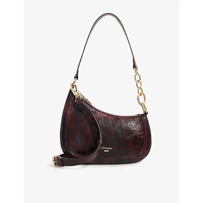 Dune Womens Purple Leather Direction Small Leather Shoulder Bag