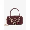 Dune Womens Song Suede Top-handle Bag Purple Sued In Purple