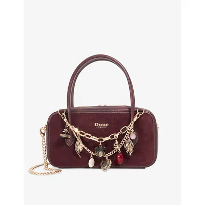 Dune Womens Song Suede Top-handle Bag Purple Sued