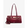 Dune Womens Red Leather Depend Leather Shoulder Bag In Red