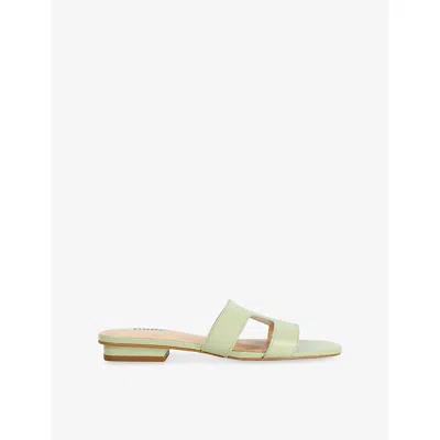 Dune Womens Sage Leather Loupe Leather Sandals Eur 39 / 6 Uk In Multi
