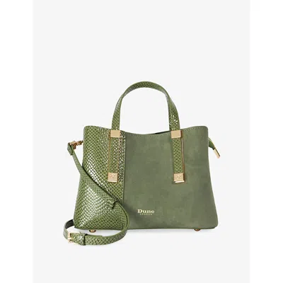 Dune Womens Sage Synthetic Dinkydorry Mini Faux-leather Tote Bag