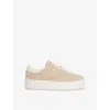 Dune Womens  Eden Suede Low-top Trainers In Sand Suede