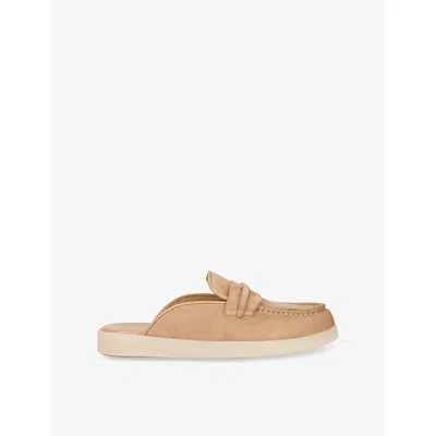 Dune Womens  Gracious Suede Mul In Sand Suede