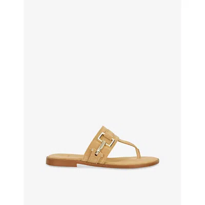 Dune Womens  Lotica Suede Sandals In Sand Suede