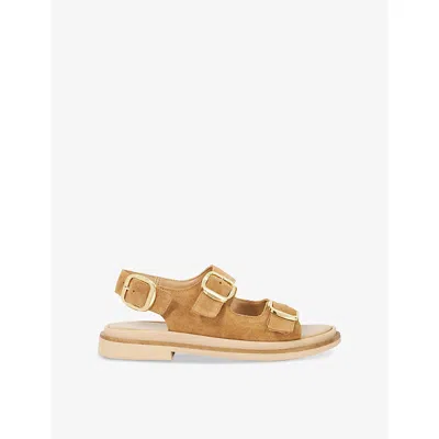 Dune Womens  Luckles Suede Sandals In Sand Suede