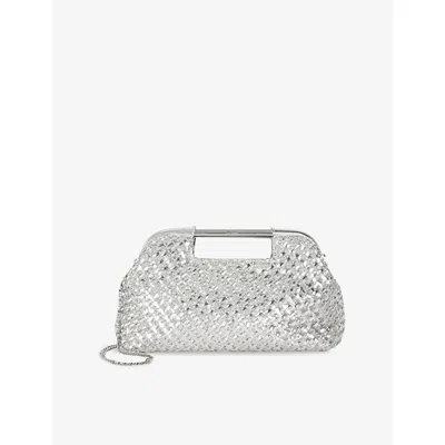 Dune Womens  Expression Faux-leather Handbag In Silver Synthetic