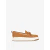 Dune Womens  Glide Flatform Casual Suede Loafers In Tan Suede