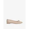 Dune Womens  Glows Bow-detail Leather Loafers In Taupe Leather