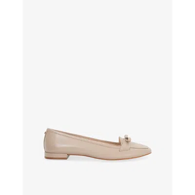 Dune Womens  Glows Bow-detail Leather Loafers In Taupe Leather
