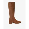 Dune Womens Tan Suede Tayla Suede Knee-high Boots Eur 39 / 6 Uk In Brown