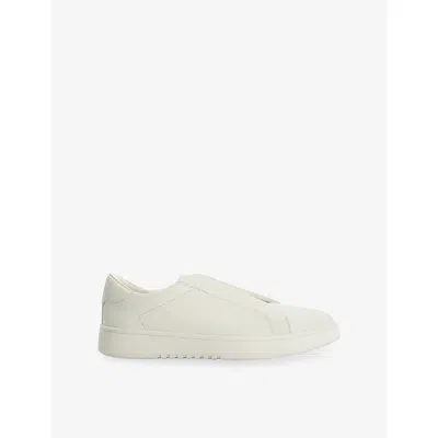 Dune Womens Troys Laceless Leather Trainers White Leather Eur 40 / 6 Uk