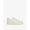 Dune Womens  Emeelia Leather Low-top Trainers In White Leather