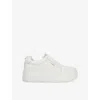 Dune Womens  Esthie Flatform Faux Leather Trainers