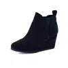 Dunes Women's Zoey Wedge Bootie In Black In Black