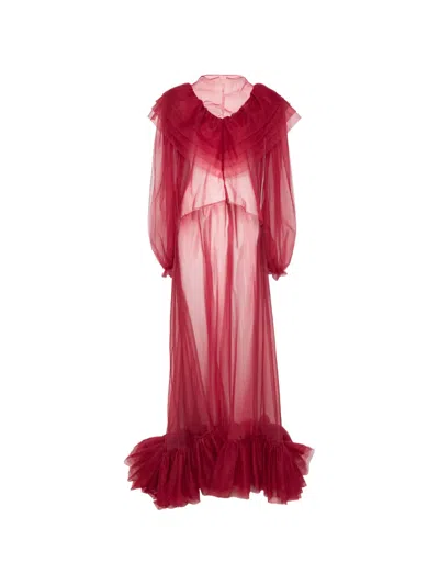 Dunesi Camilla Ruffled Blouse In Red