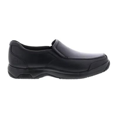 Dunham Men's Battery Park Service Leather Slip-on Shoe In Black